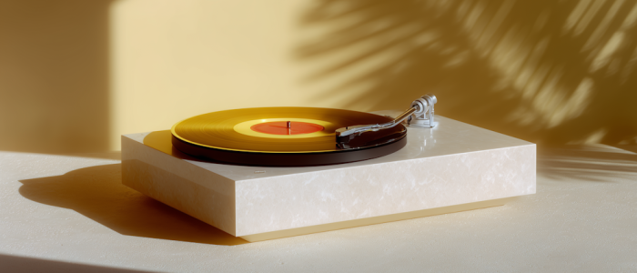 Minimalist Turntable Scene